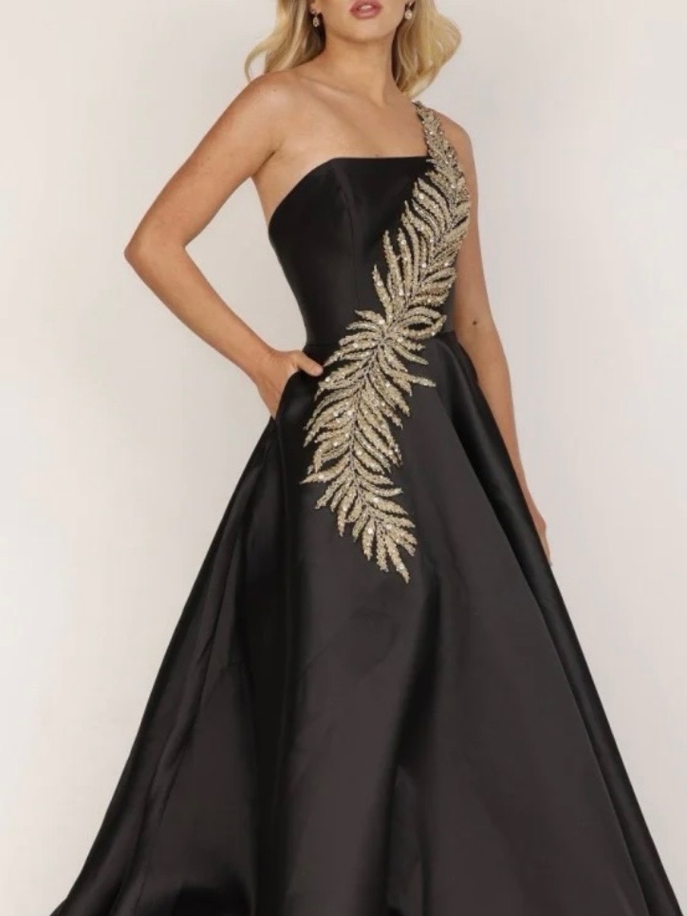 Terani Couture One-Shoulder Gown - Mother of Bride or Groom